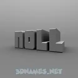 noll in Solid Grey style - 3D name wallpaper