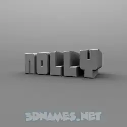 nolly in Solid Grey style - 3D name wallpaper