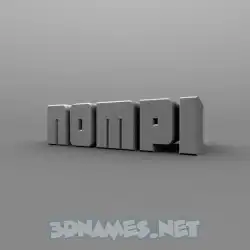 nompi in Solid Grey style - 3D name wallpaper