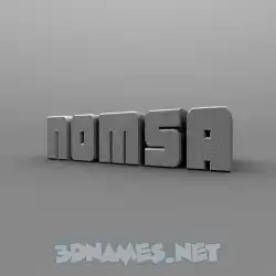 nomsa in Solid Grey style - 3D name wallpaper