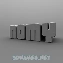 nomy in Solid Grey style - 3D name wallpaper