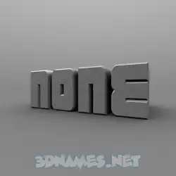none in Solid Grey style - 3D name wallpaper