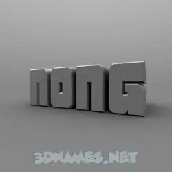 nong in Solid Grey style - 3D name wallpaper