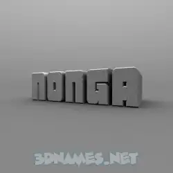 nonga in Solid Grey style - 3D name wallpaper