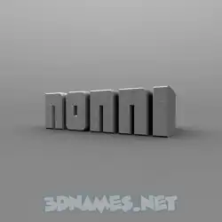 nonni in Solid Grey style - 3D name wallpaper