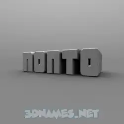 nonto in Solid Grey style - 3D name wallpaper