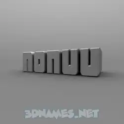 nonuu in Solid Grey style - 3D name wallpaper