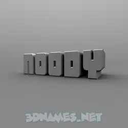 noody in Solid Grey style - 3D name wallpaper