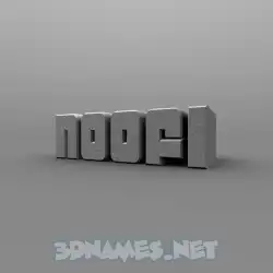 noofi in Solid Grey style - 3D name wallpaper