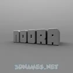 noora in Solid Grey style - 3D name wallpaper