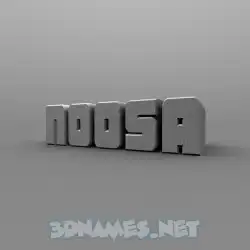 noosa in Solid Grey style - 3D name wallpaper