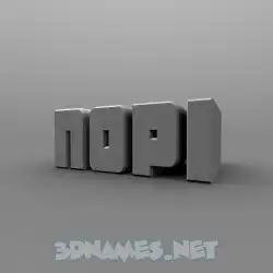 nopi in Solid Grey style - 3D name wallpaper