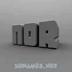 nor in Solid Grey style - 3D name wallpaper