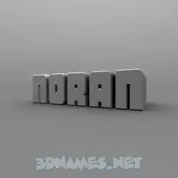 noran in Solid Grey style - 3D name wallpaper