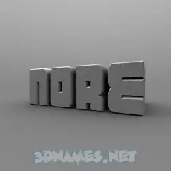 nore in Solid Grey style - 3D name wallpaper