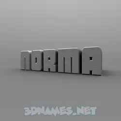 norma in Solid Grey style - 3D name wallpaper
