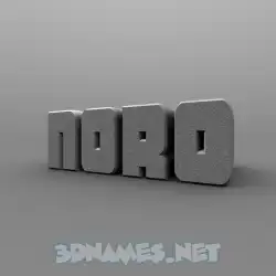 noro in Solid Grey style - 3D name wallpaper