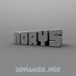 norys in Solid Grey style - 3D name wallpaper