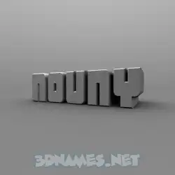 nouny in Solid Grey style - 3D name wallpaper