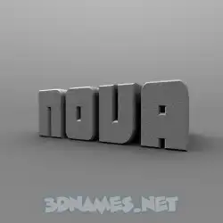 nova in Solid Grey style - 3D name wallpaper