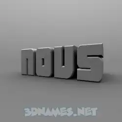 novs in Solid Grey style - 3D name wallpaper