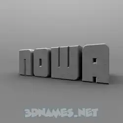 nowa in Solid Grey style - 3D name wallpaper