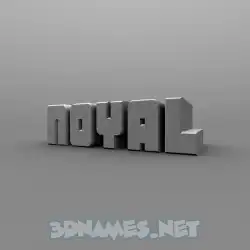 noyal in Solid Grey style - 3D name wallpaper