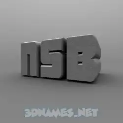 nsb in Solid Grey style - 3D name wallpaper