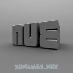 nue in Solid Grey style - 3D name wallpaper