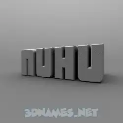nuhu in Solid Grey style - 3D name wallpaper