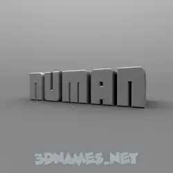 numan in Solid Grey style - 3D name wallpaper