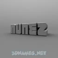 nunez in Solid Grey style - 3D name wallpaper