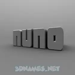 nuno in Solid Grey style - 3D name wallpaper