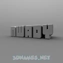 nwady in Solid Grey style - 3D name wallpaper
