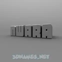 nwara in Solid Grey style - 3D name wallpaper
