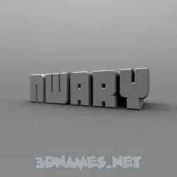 nwary in Solid Grey style - 3D name wallpaper
