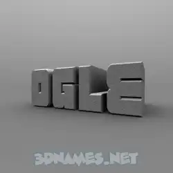 ogle in Solid Grey style - 3D name wallpaper
