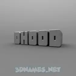 ohood in Solid Grey style - 3D name wallpaper