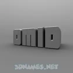 omid in Solid Grey style - 3D name wallpaper