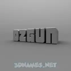 ozgun in Solid Grey style - 3D name wallpaper