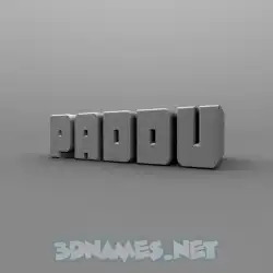 paddu in Solid Grey style - 3D name wallpaper