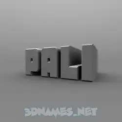 pali in Solid Grey style - 3D name wallpaper