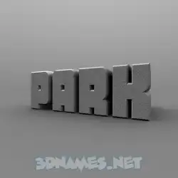 park in Solid Grey style - 3D name wallpaper