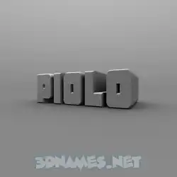 piolo in Solid Grey style - 3D name wallpaper
