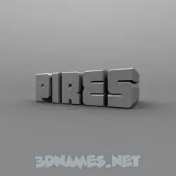 pires in Solid Grey style - 3D name wallpaper