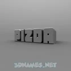 pizda in Solid Grey style - 3D name wallpaper