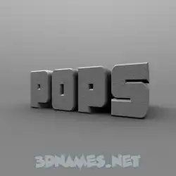 pops in Solid Grey style - 3D name wallpaper