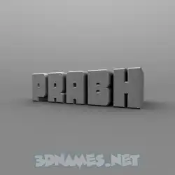 prabh in Solid Grey style - 3D name wallpaper