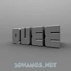 quee in Solid Grey style - 3D name wallpaper