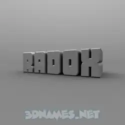radox in Solid Grey style - 3D name wallpaper